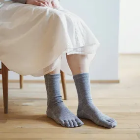 Linen Five Finger Socks _ Blue