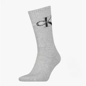 1 Pack Rib Mens Socks Light Grey Melange