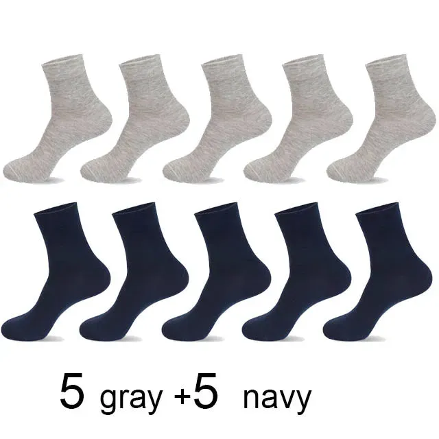 10 Pairs/Lot High Quality Men&#39;S Cotton Socks Black Business Socks Breathable 2021 New Autumn Win