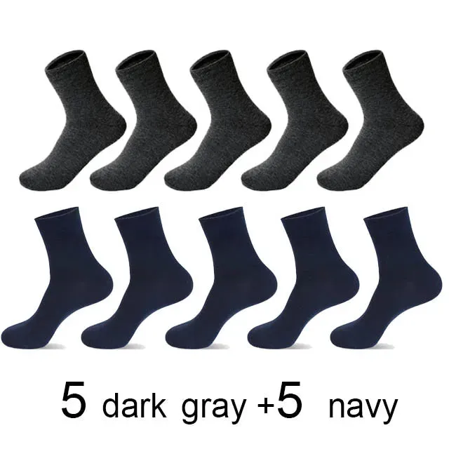 10 Pairs/Lot High Quality Men&#39;S Cotton Socks Black Business Socks Breathable 2021 New Autumn Win