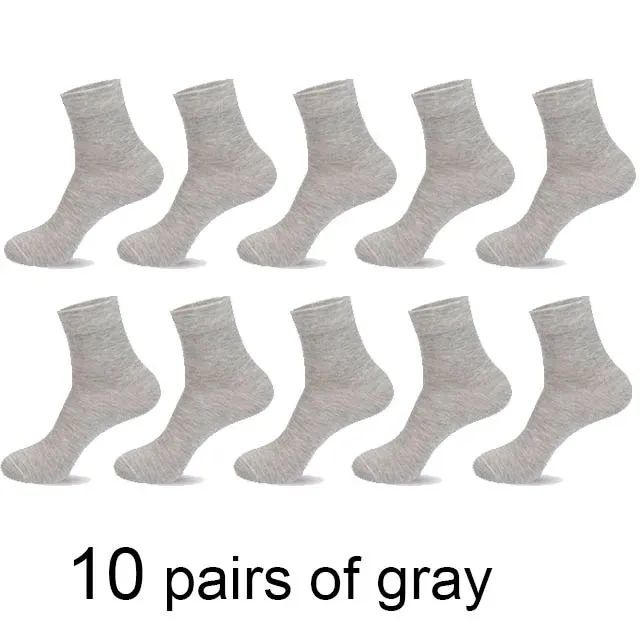 10 Pairs/Lot High Quality Men&#39;S Cotton Socks Black Business Socks Breathable 2021 New Autumn Win