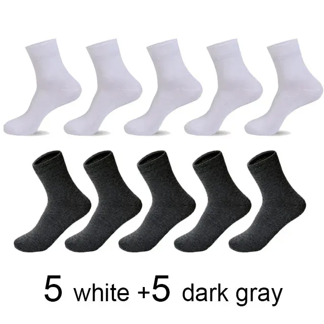 10 Pairs/Lot High Quality Men&#39;S Cotton Socks Black Business Socks Breathable 2021 New Autumn Win