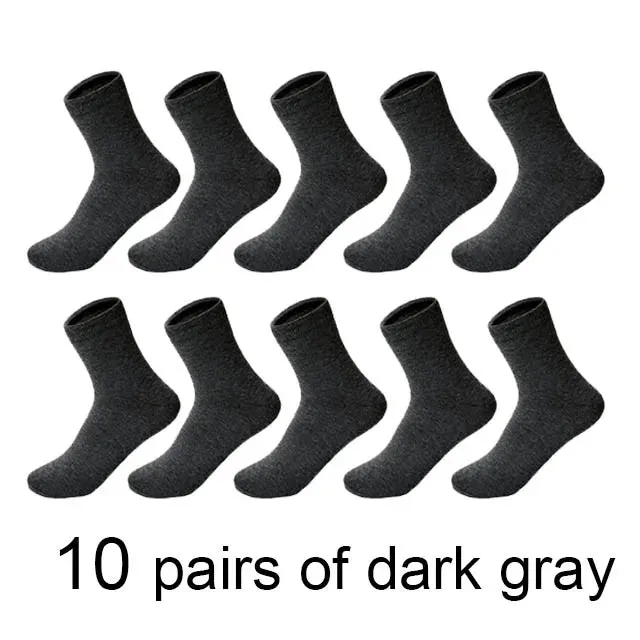 10 Pairs/Lot High Quality Men&#39;S Cotton Socks Black Business Socks Breathable 2021 New Autumn Win