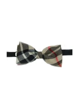 100% Wool Tartan Bow Tie - Thomson Camel