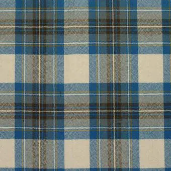 100% Wool Tartan Neck Tie - Stewart Muted Blue