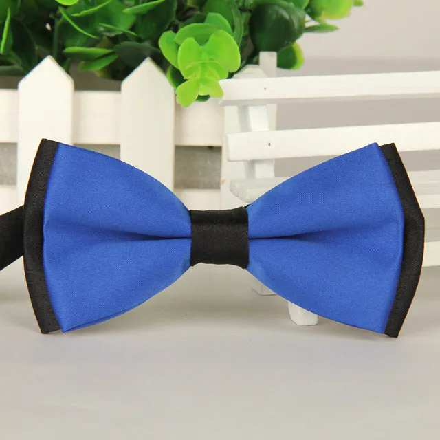 2015 Men's bowtie accesorios patchwor solid color bowknots bowties 12cm * 6cm butterfly bow tie gravatas borboleta lot Wholesale