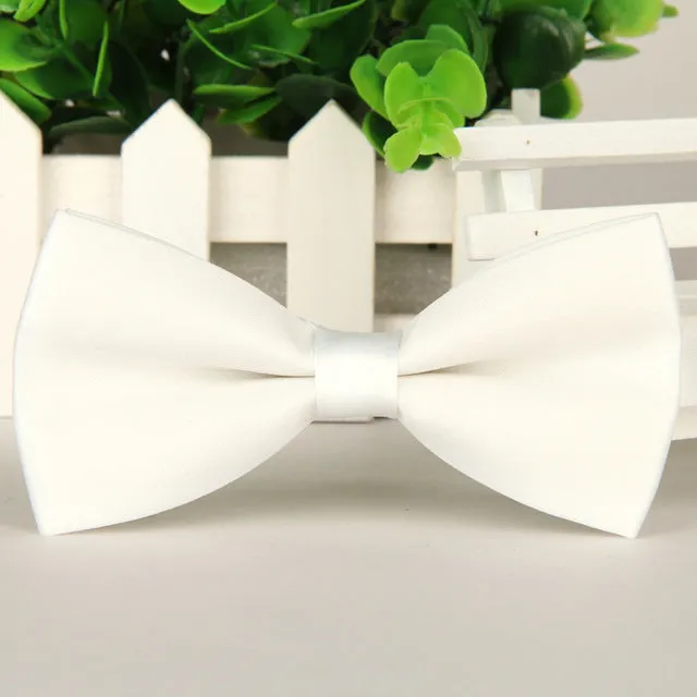 2015 Men's bowtie accesorios patchwor solid color bowknots bowties 12cm * 6cm butterfly bow tie gravatas borboleta lot Wholesale