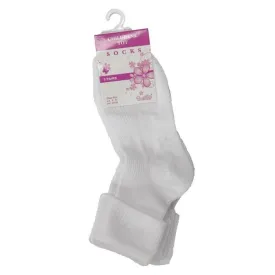 3 Pack Girls Cotton Turn Up Socks-Cottonique