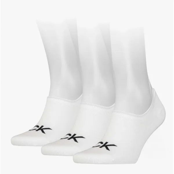 3 Pack Logo Mens Footie Socks White