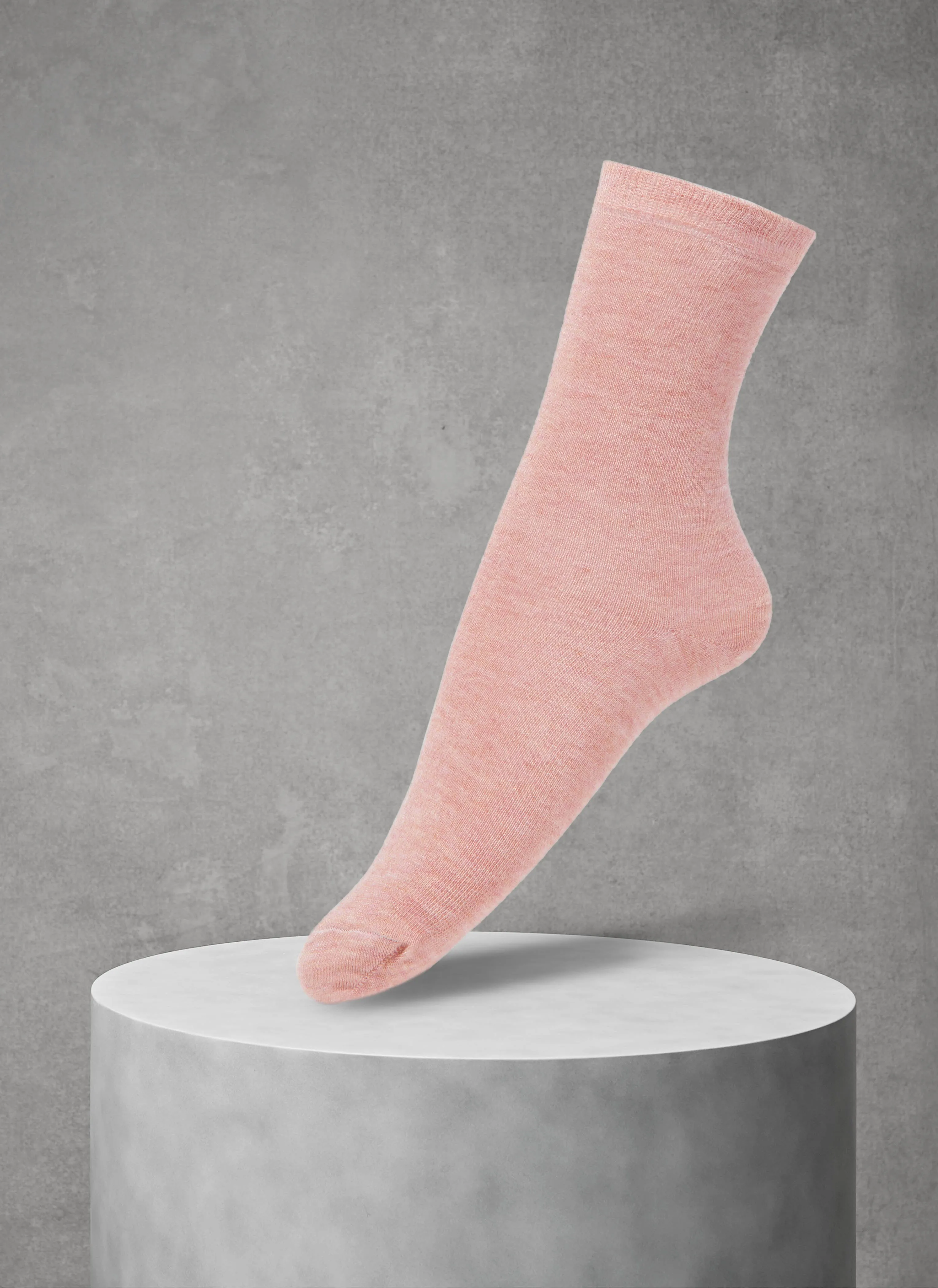 3-Pack Women's Solid Socks in Pink/Taupe/White