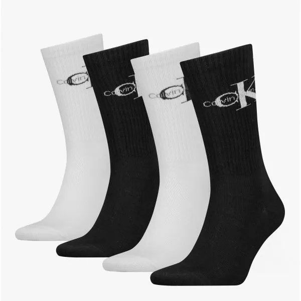 4 Pack Giftbox Mens Socks Black/White