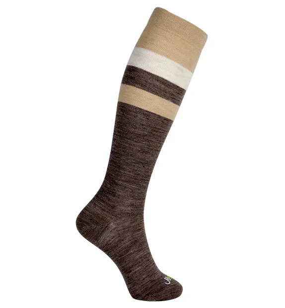 80% Rich Merino Wool Everyday Compression Socks (15-20mmHg) - Stripes