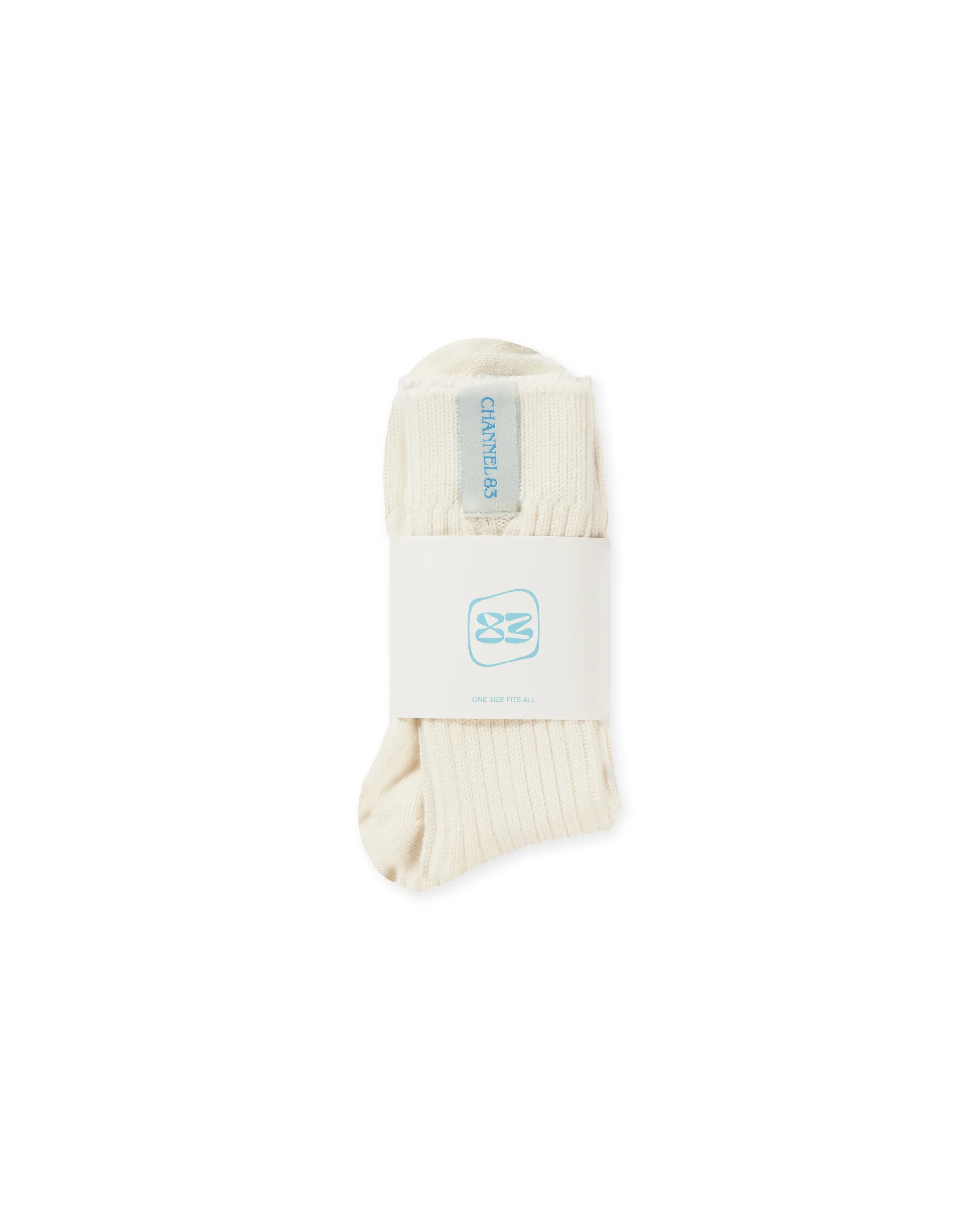 83 Logo Heavy Guage Sock - Off White