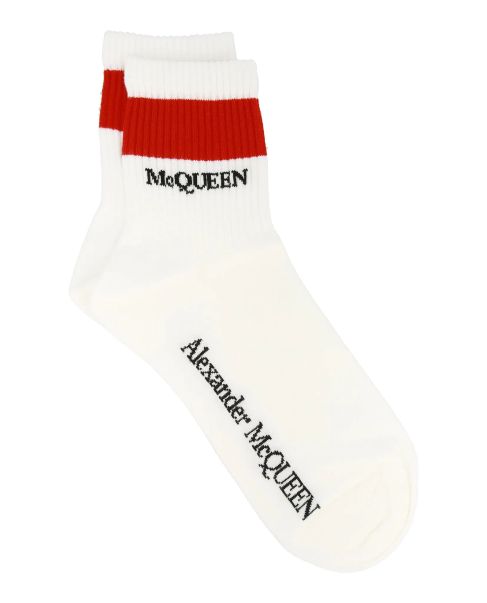 Alexander McQueen Womens Skull Printed Sport Socks