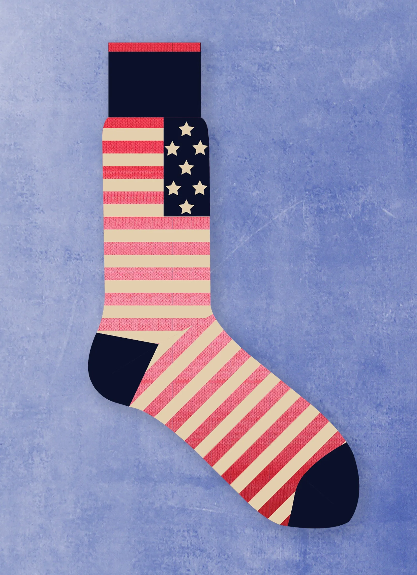 Americana Sock-Space Dye Flag