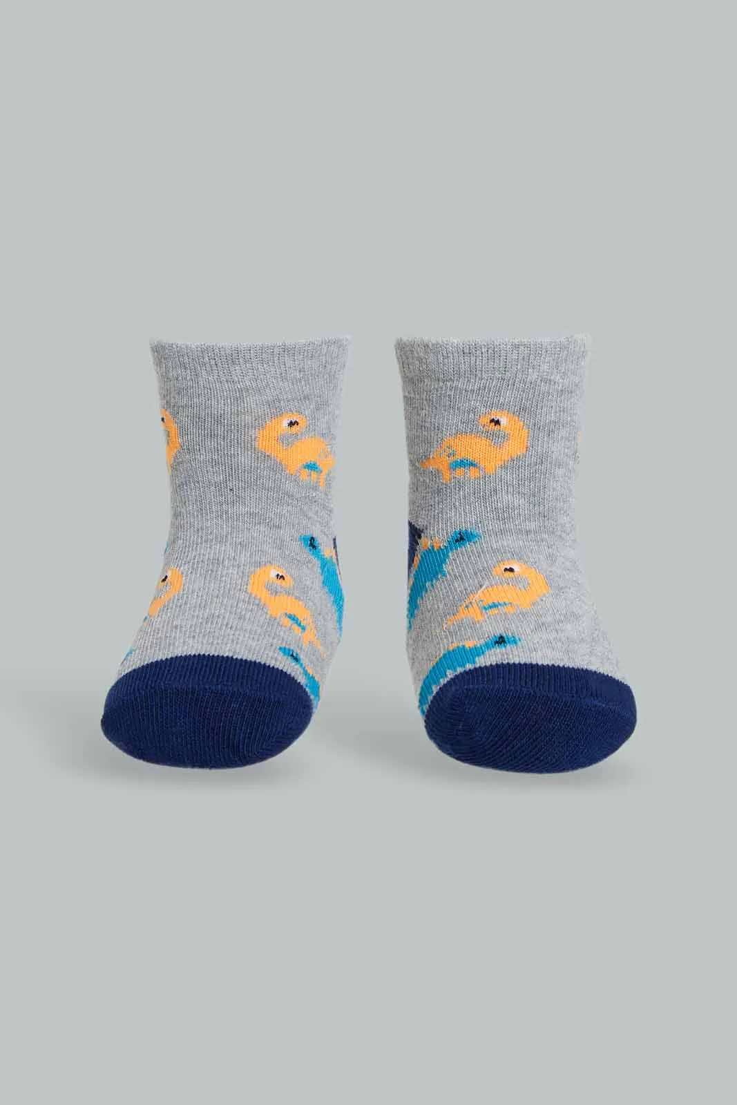 Assorted Dino Socks Set For Baby Boys (Pack of 4)