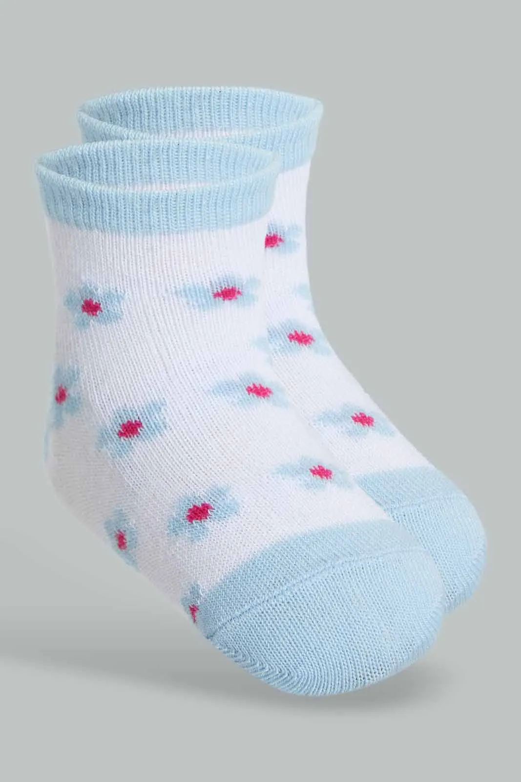 Assorted Floral Ankle Socks For Baby Girls (Pack of 4)