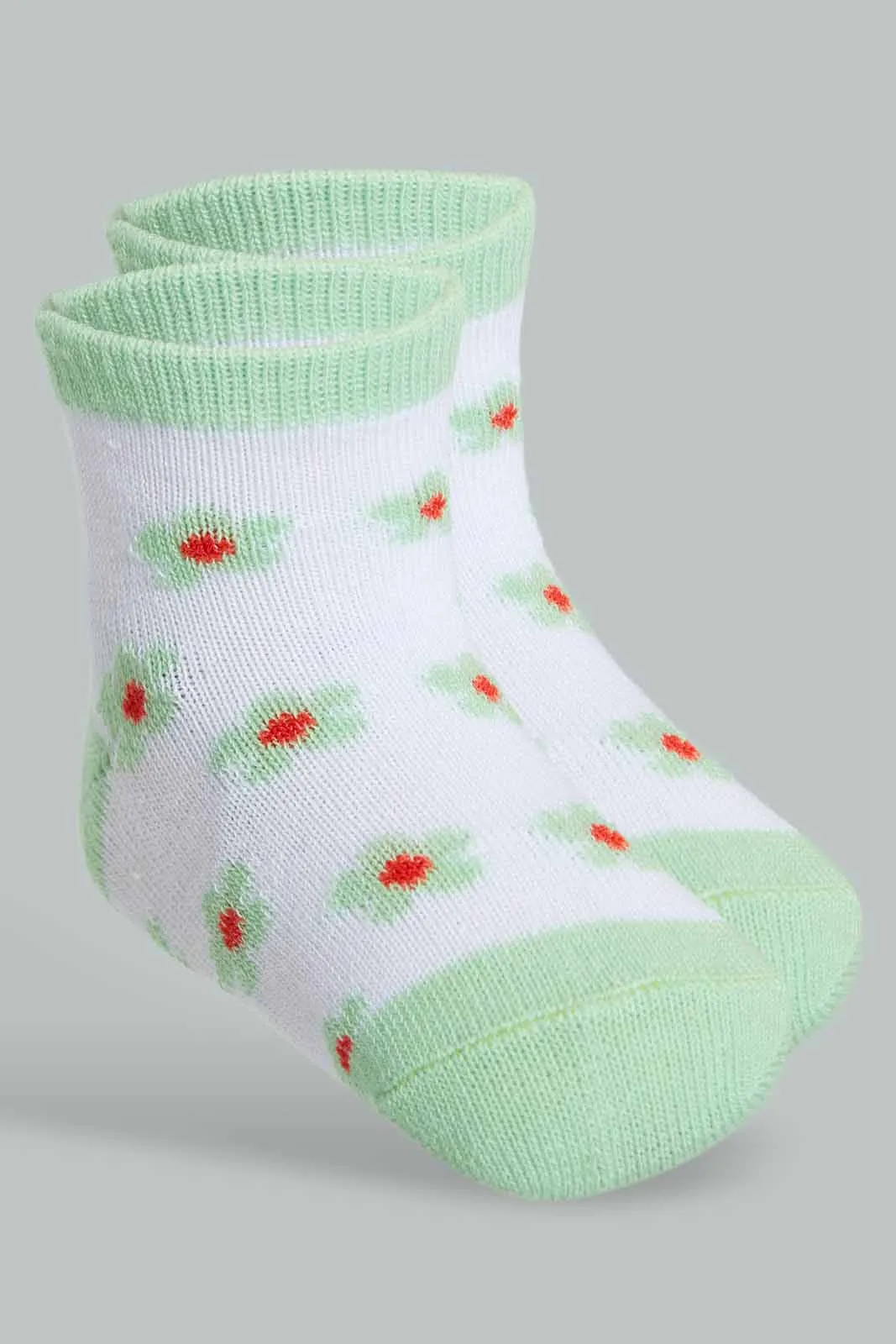 Assorted Floral Ankle Socks For Baby Girls (Pack of 4)