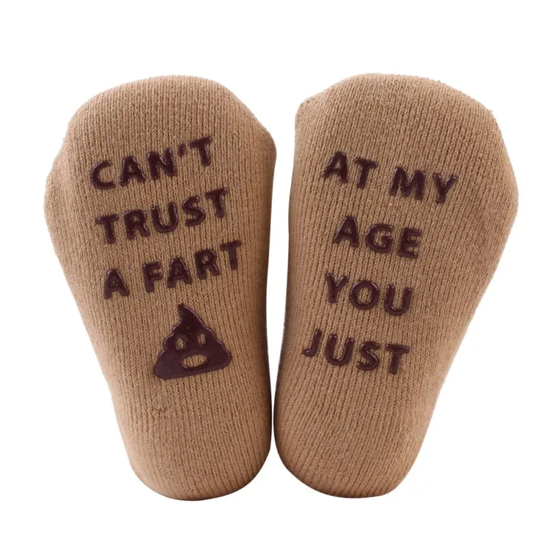 Baby Anti-Slip Funny Quote Socks