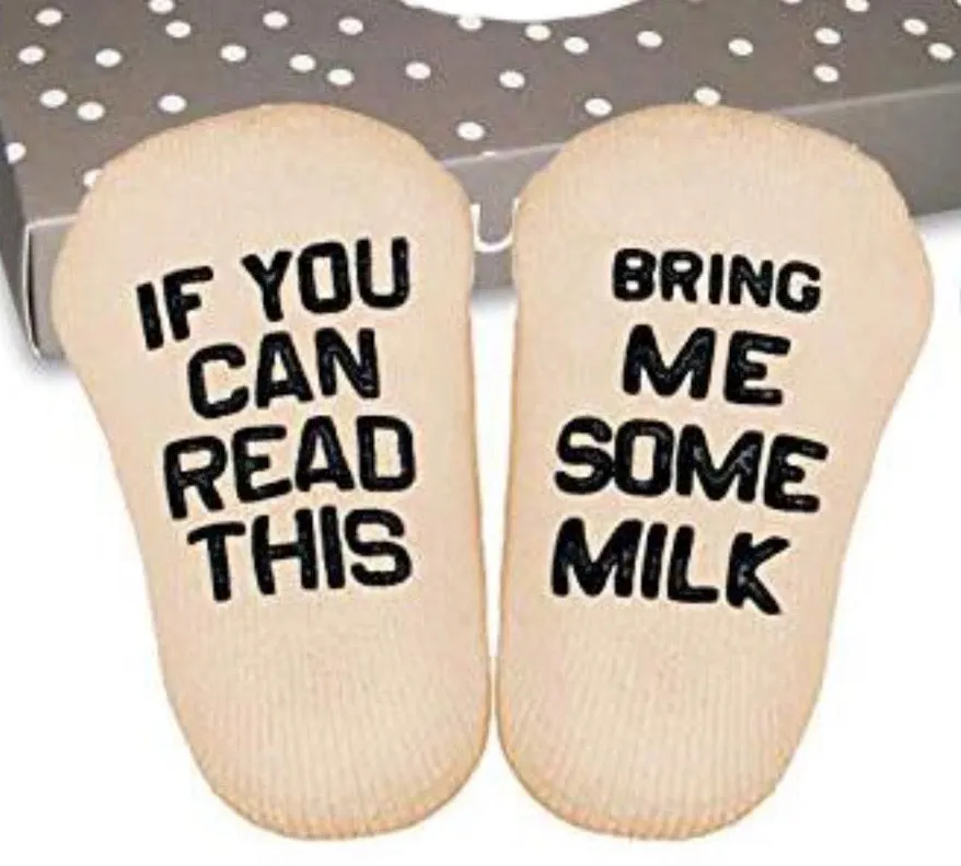 Baby Anti-Slip Funny Quote Socks