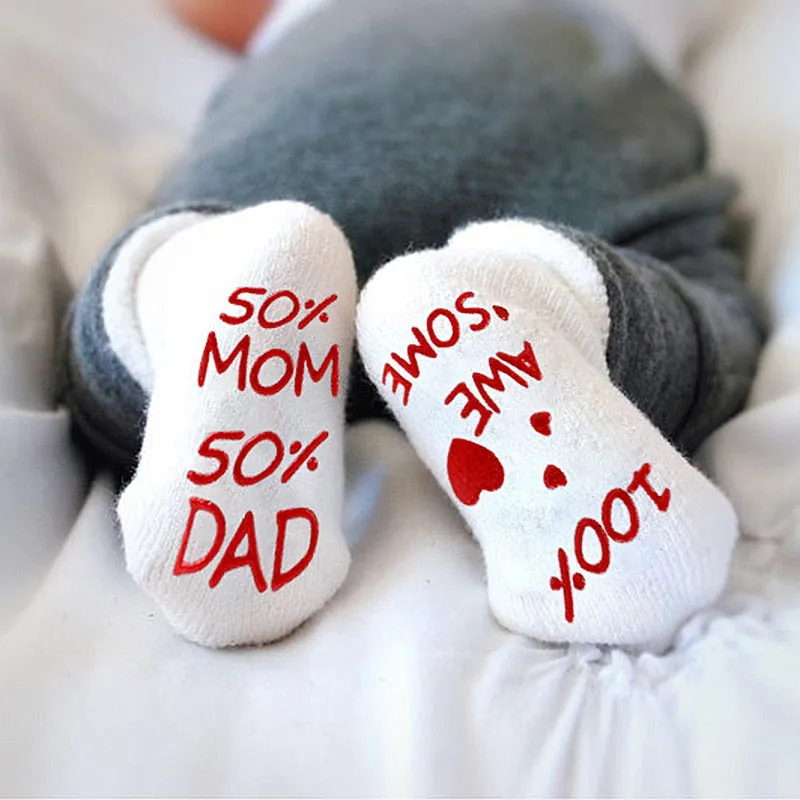 Baby Anti-Slip Funny Quote Socks