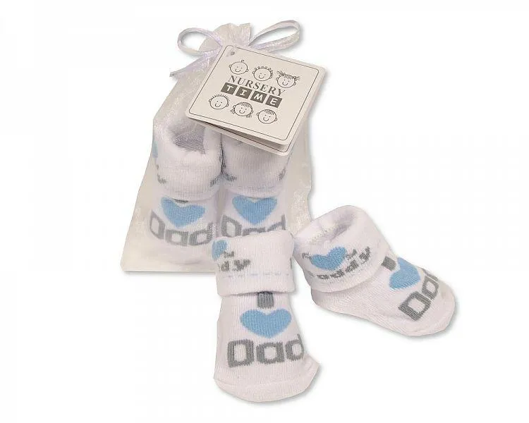 Baby Boys Socks in Mesh Bag - I Love Daddy (BW-61-2213)