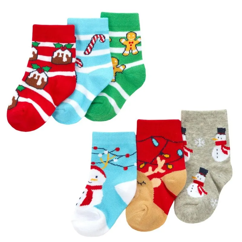 BABY CHRISTMAS 3 PACK DESIGN SOCKS (0-0, 0-2.5, 3-5.5) 44B969