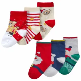 BABY CHRISTMAS 3 PACK DESIGN SOCKS (0-0, 0-2.5, 3-5.5) 44B989