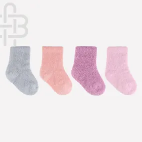 Baby Feather-Lite Fur Socks - Pack Of 4