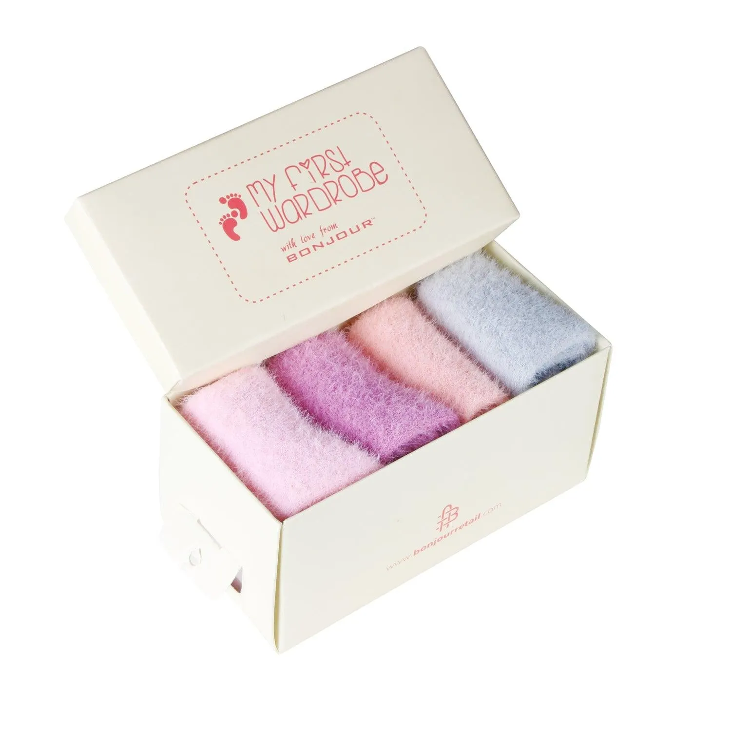 Baby Feather-Lite Fur Socks - Pack Of 4