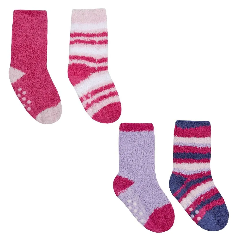 Baby Girls Cosy Socks With Grippers - (0-0, 0-2.5, 3-3.5) 44B838