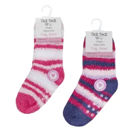 Baby Girls Cosy Socks With Grippers - (0-0, 0-2.5, 3-3.5) 44B838