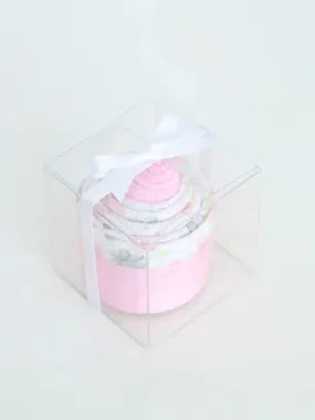 Baby Receiving Blanket & Sock Single Cupcake Gift - Floral