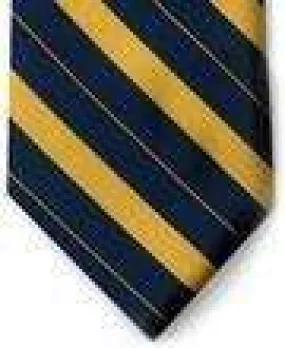 Bar Stripe Clip-On Uniform Ties- 6-Pack 708 Navy/Yellow