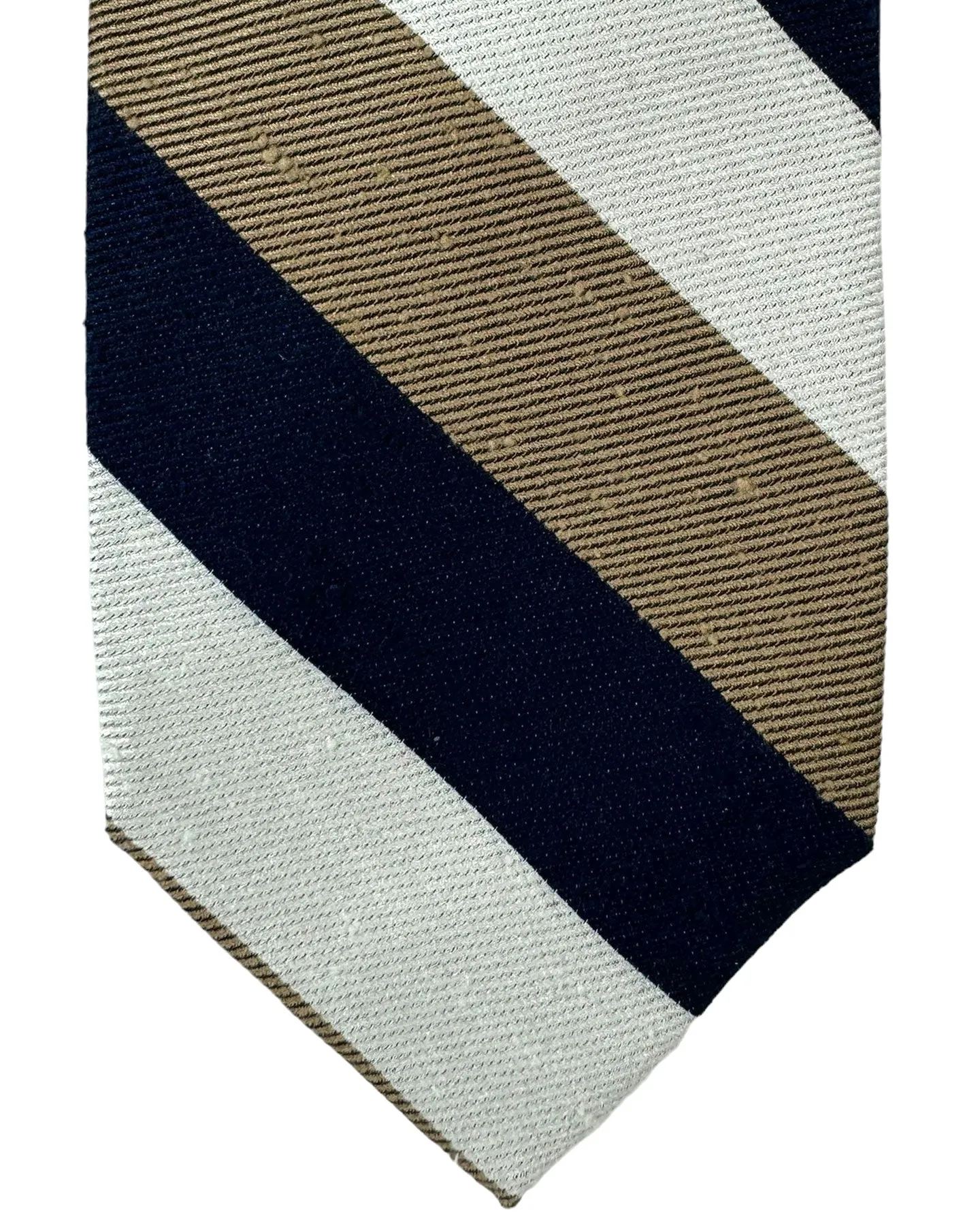 Barba Sevenfold Necktie Dark Blue Taupe Stripes SALE