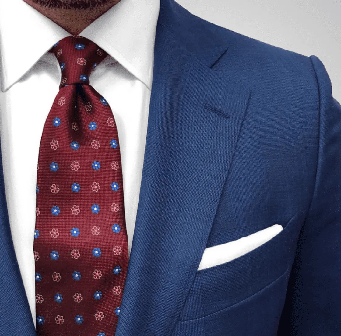 Burgundy and Blue Berkshire Abstract Silk Tie