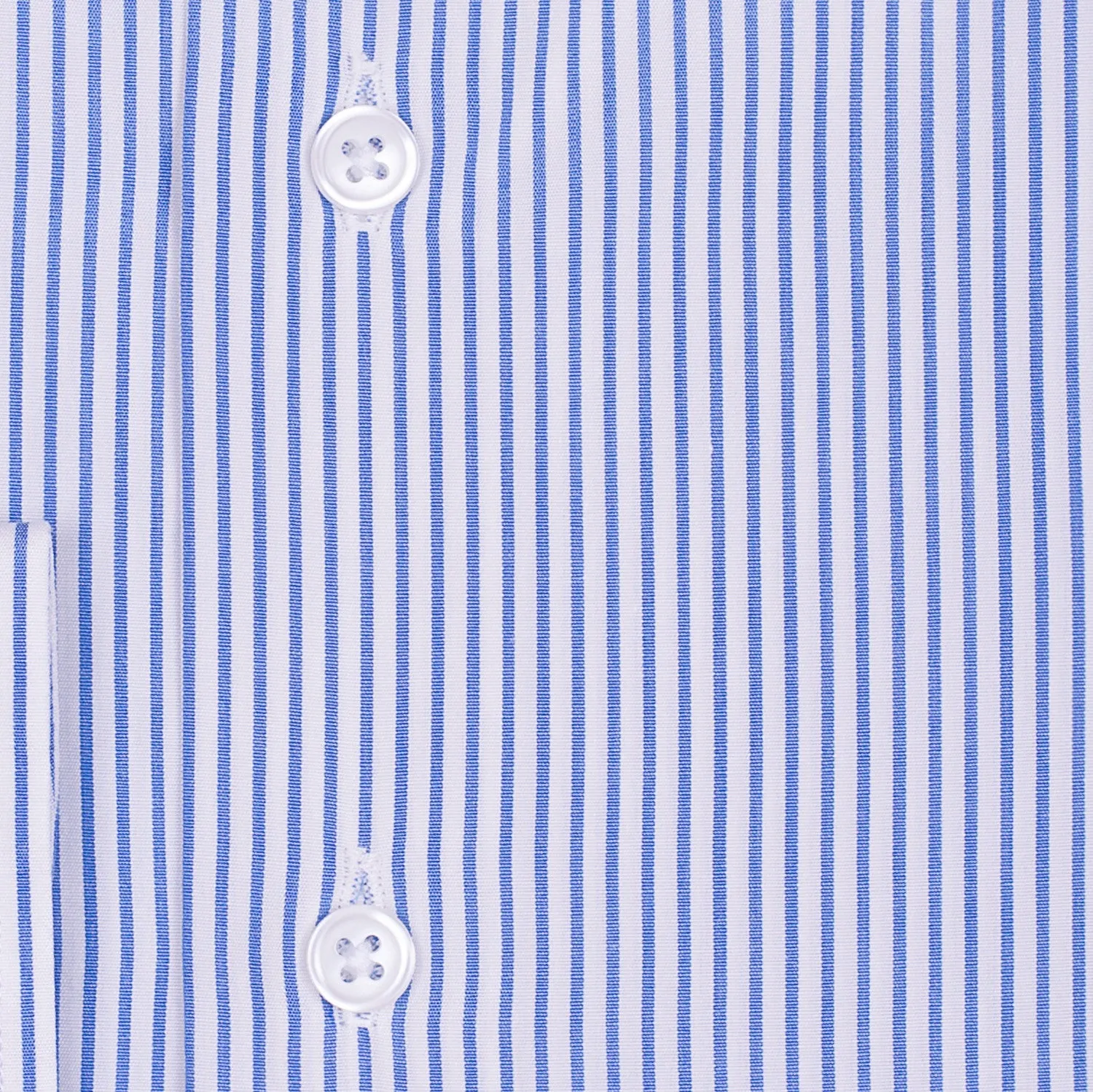 Bespoke - White & Blue Striped Shirt