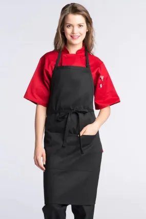 Black Butcher Adjustable Apron (2 Pockets)