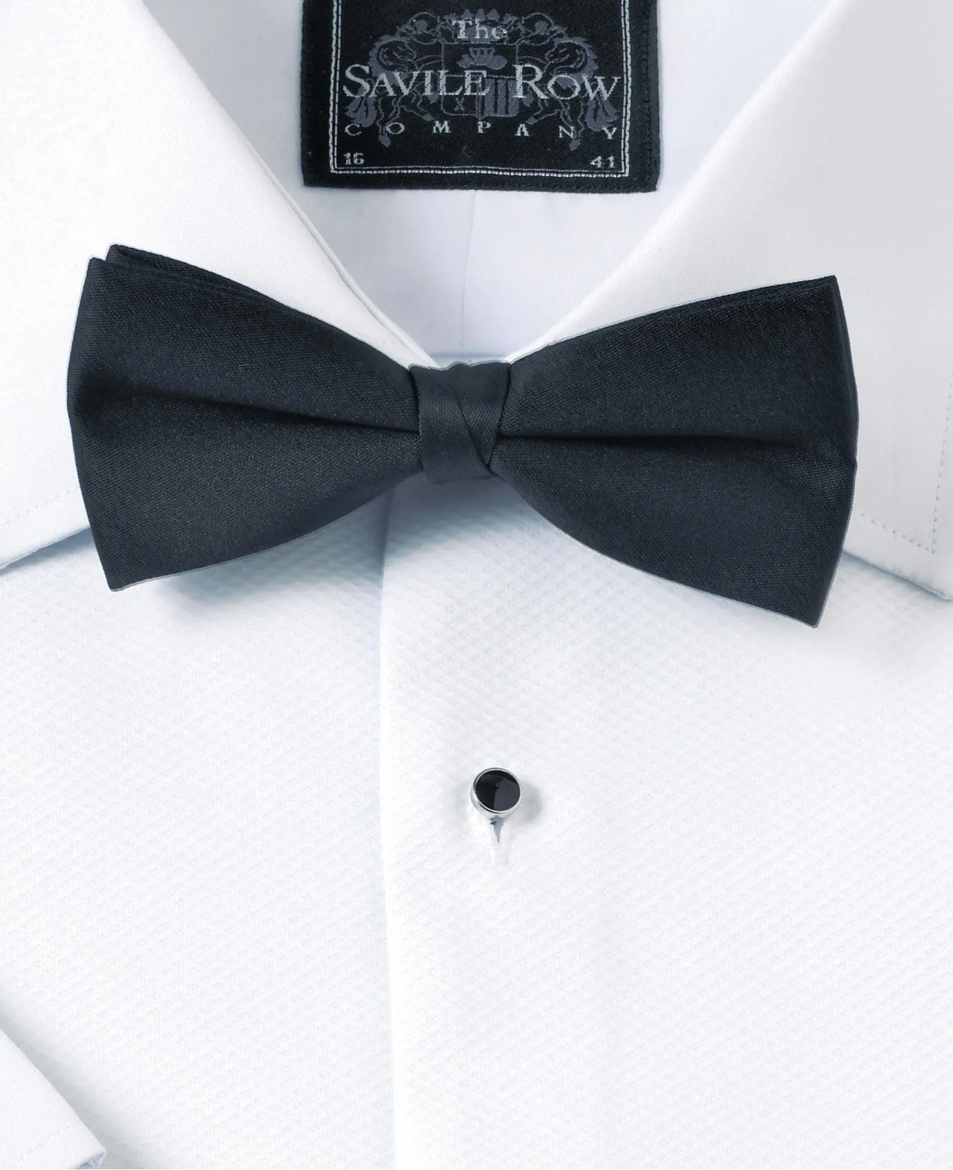 Black Ready Tied Silk Bow Tie