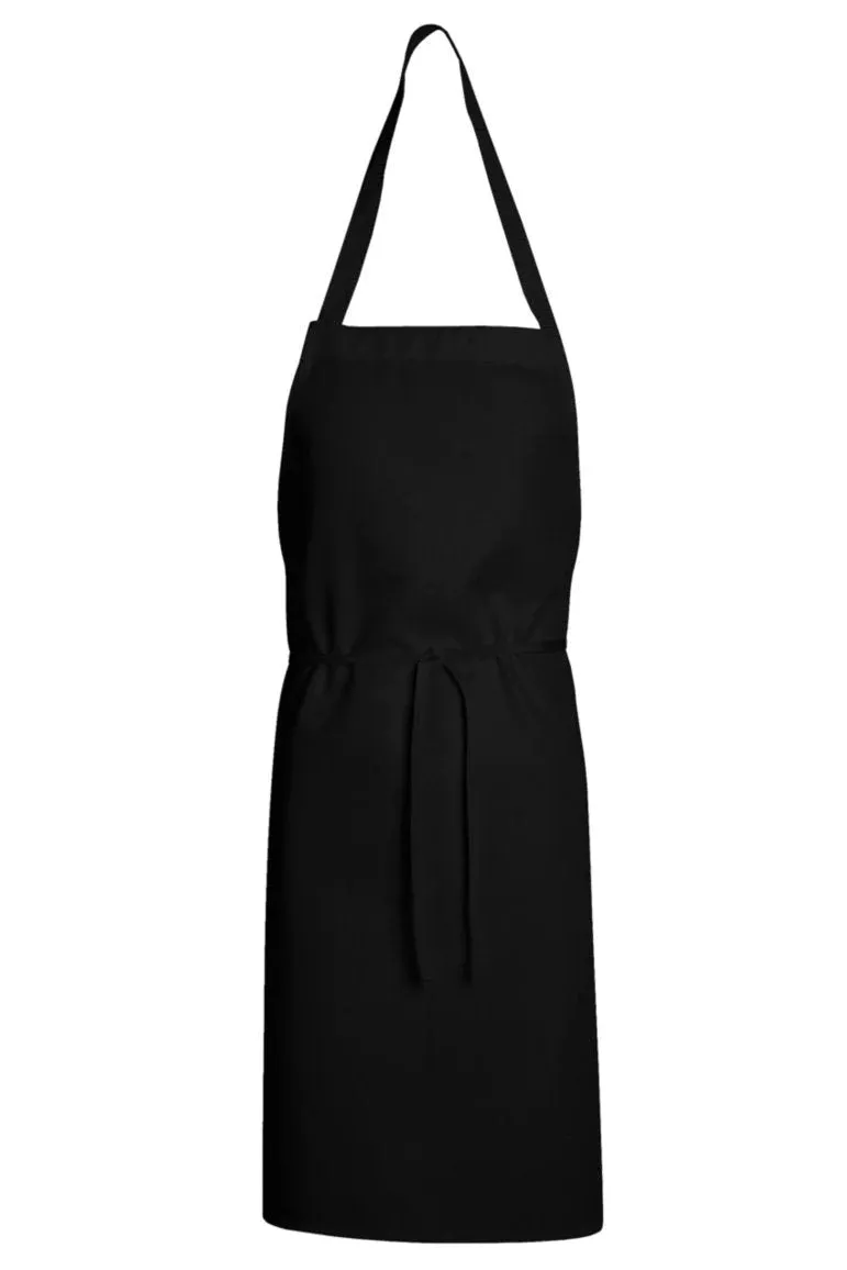 Black Standard Bib Apron (No Pockets)