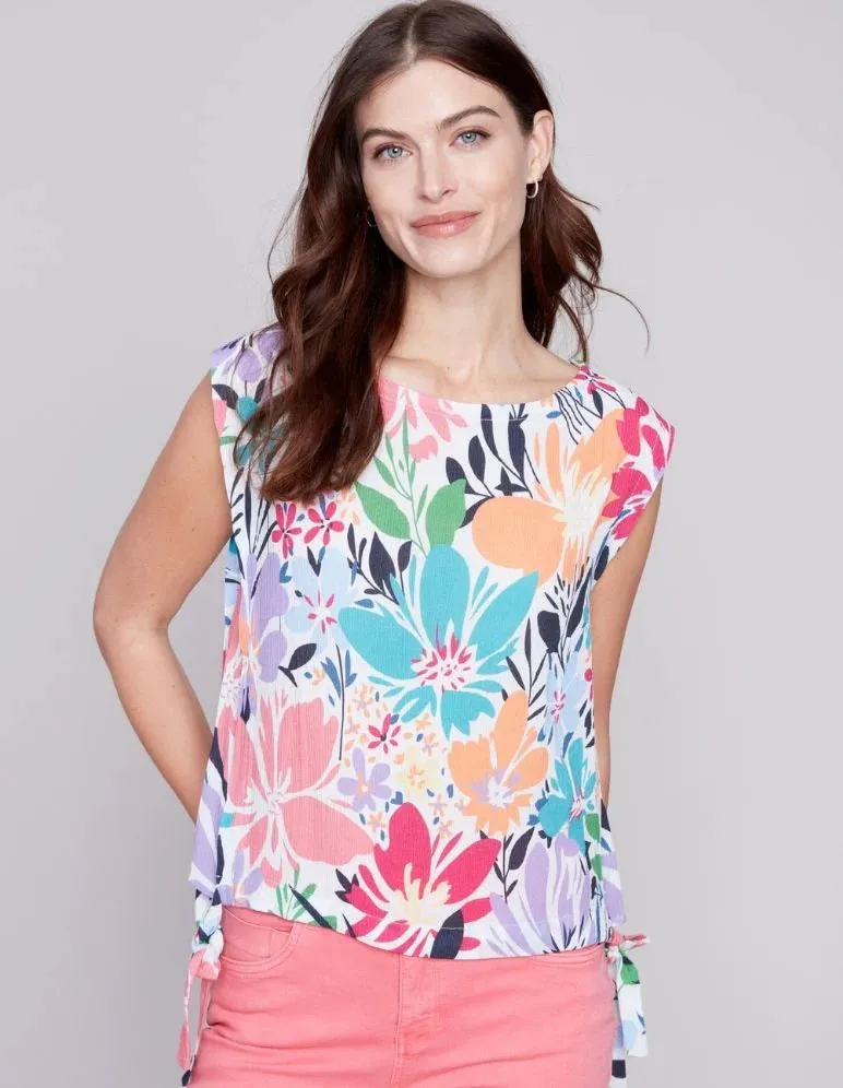 BLOSSOM TOP WITH SIDE TIES