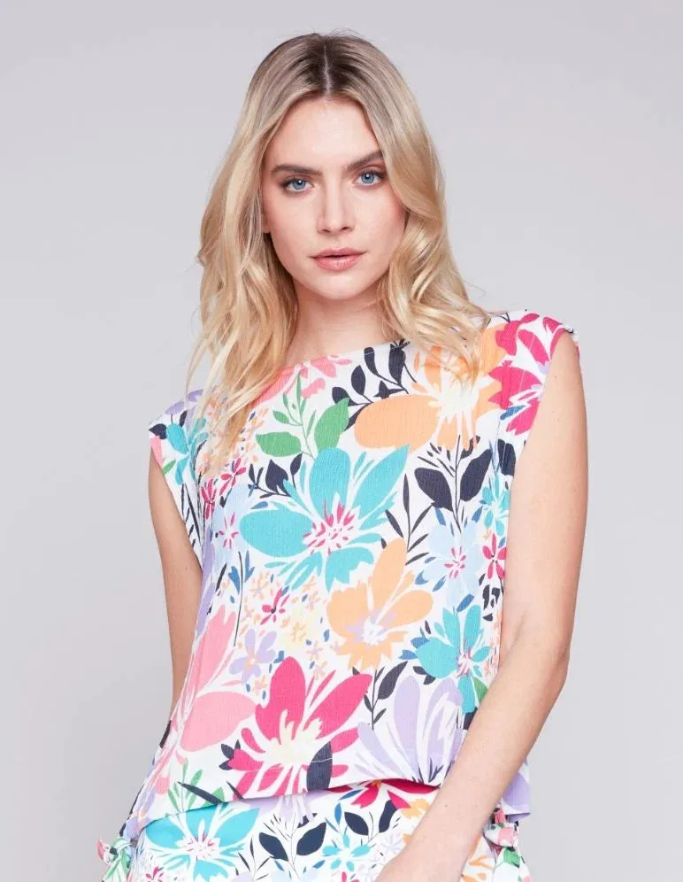 BLOSSOM TOP WITH SIDE TIES