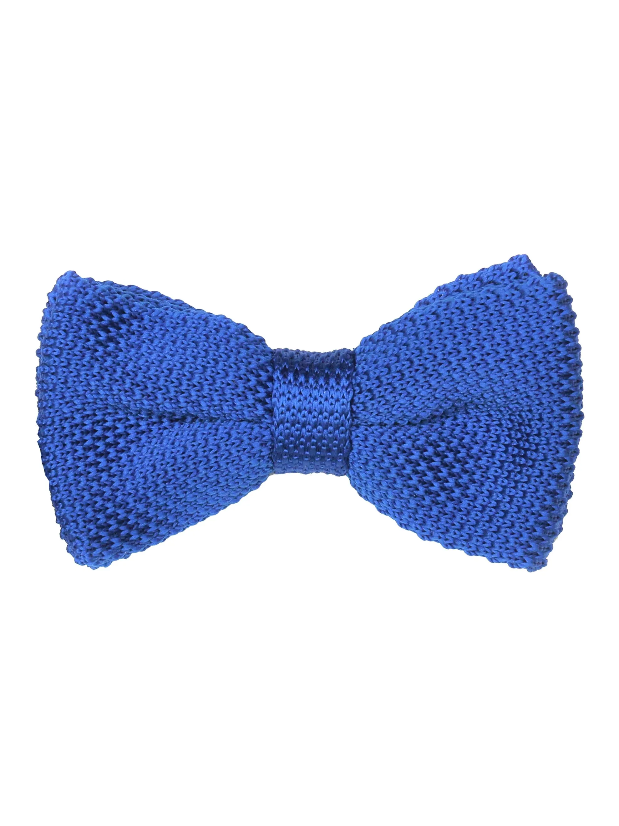 BLUE KNITTED BOW TIE