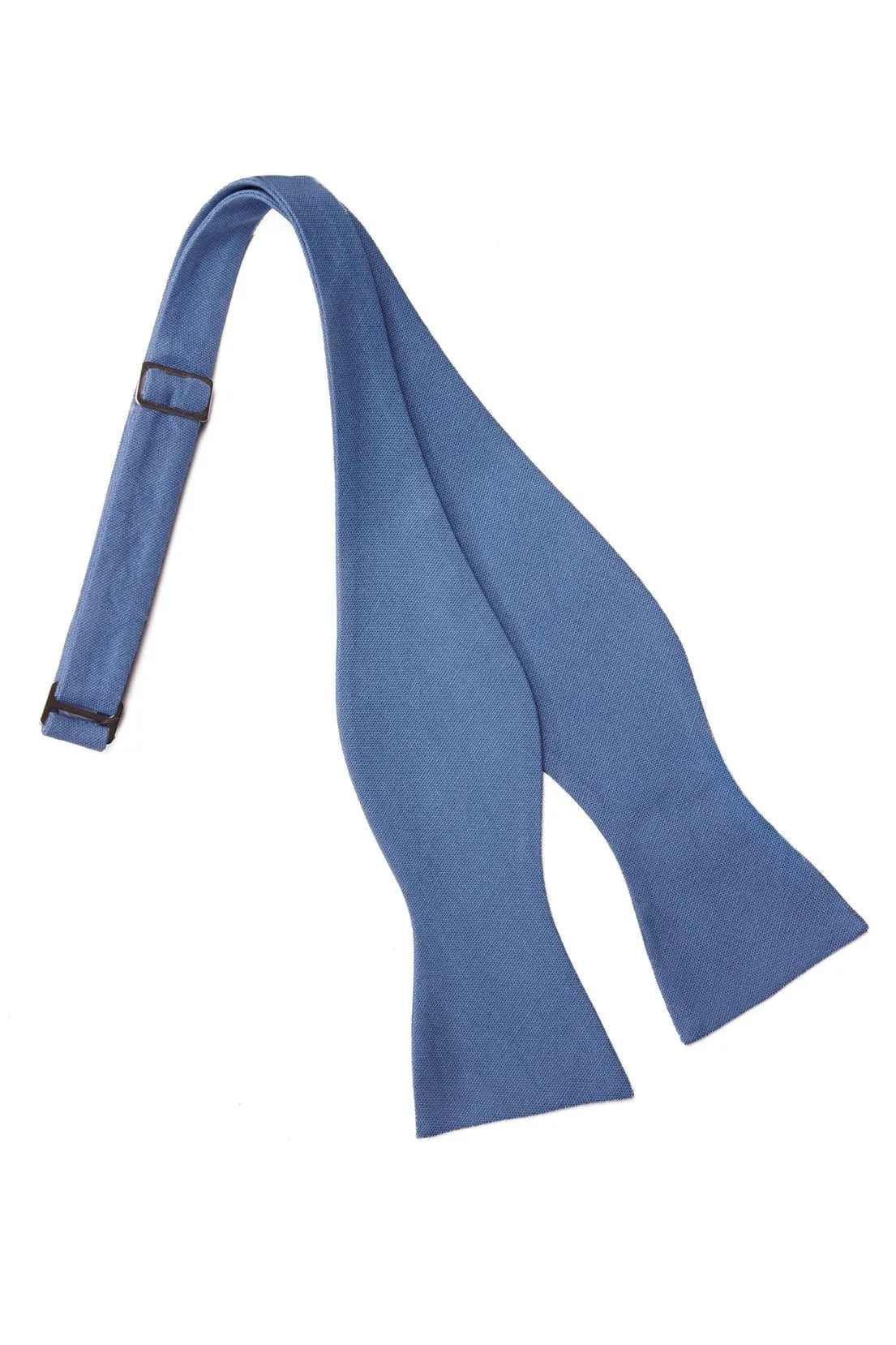 Blue Linen Bow Tie