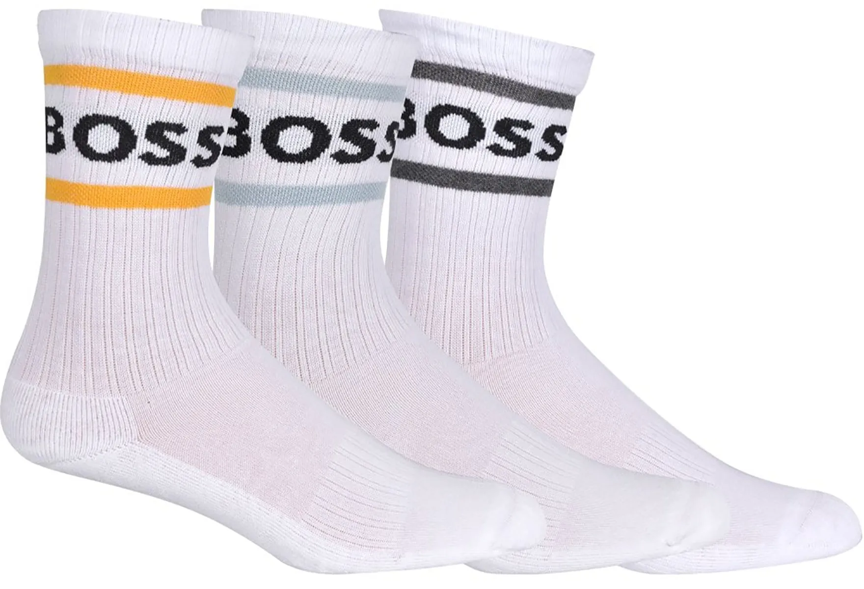 Boss 3 Pair Shoe Sock In White For Men