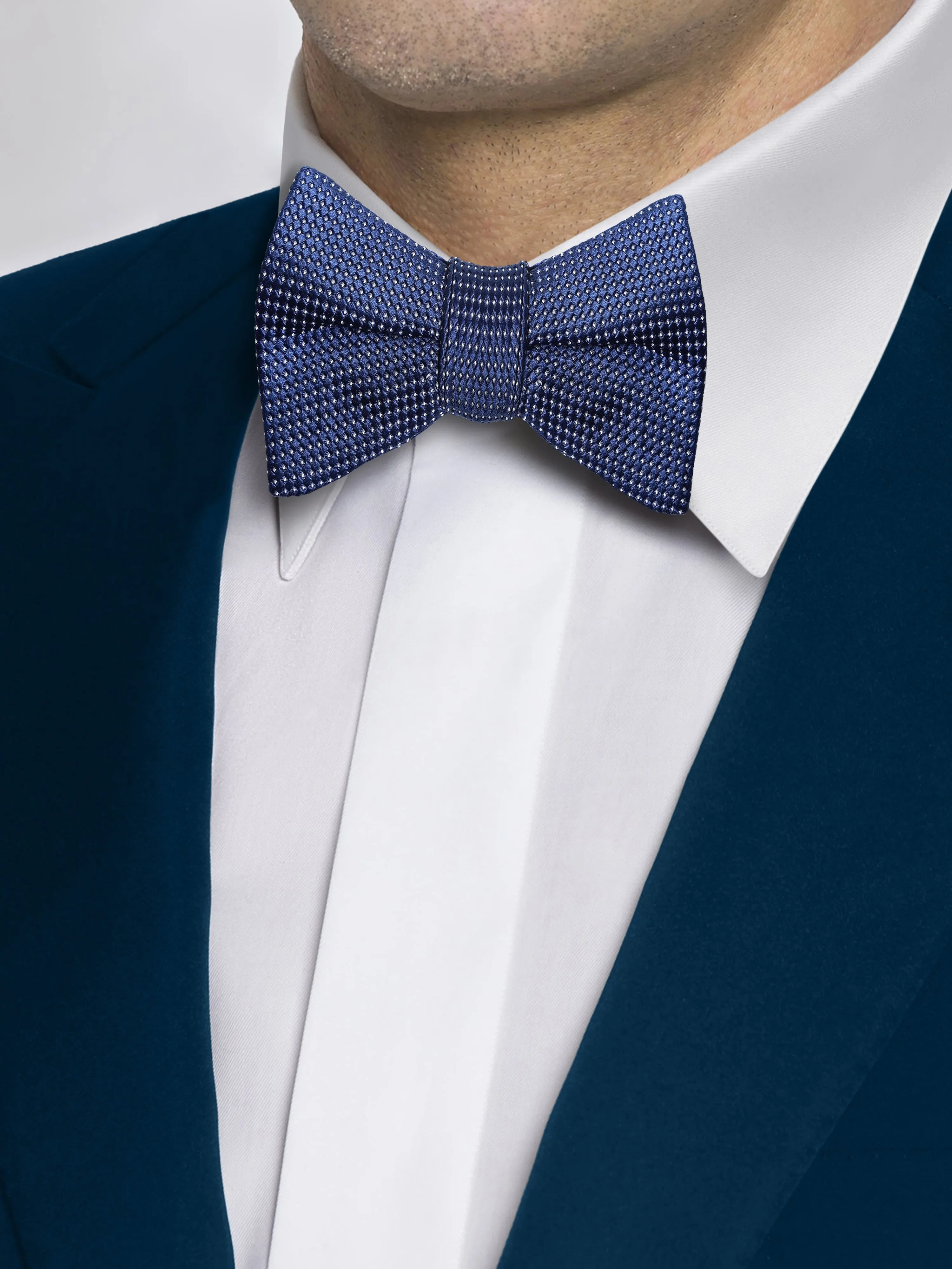 Bow Tie (Navy & White Polka Dots)