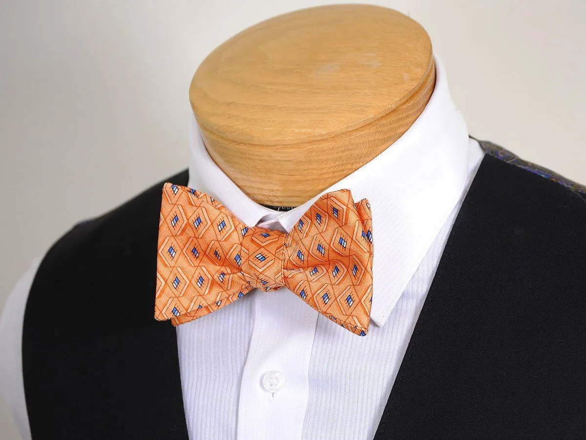 Boy's Bow Tie 16674 Orange/Blue Neat