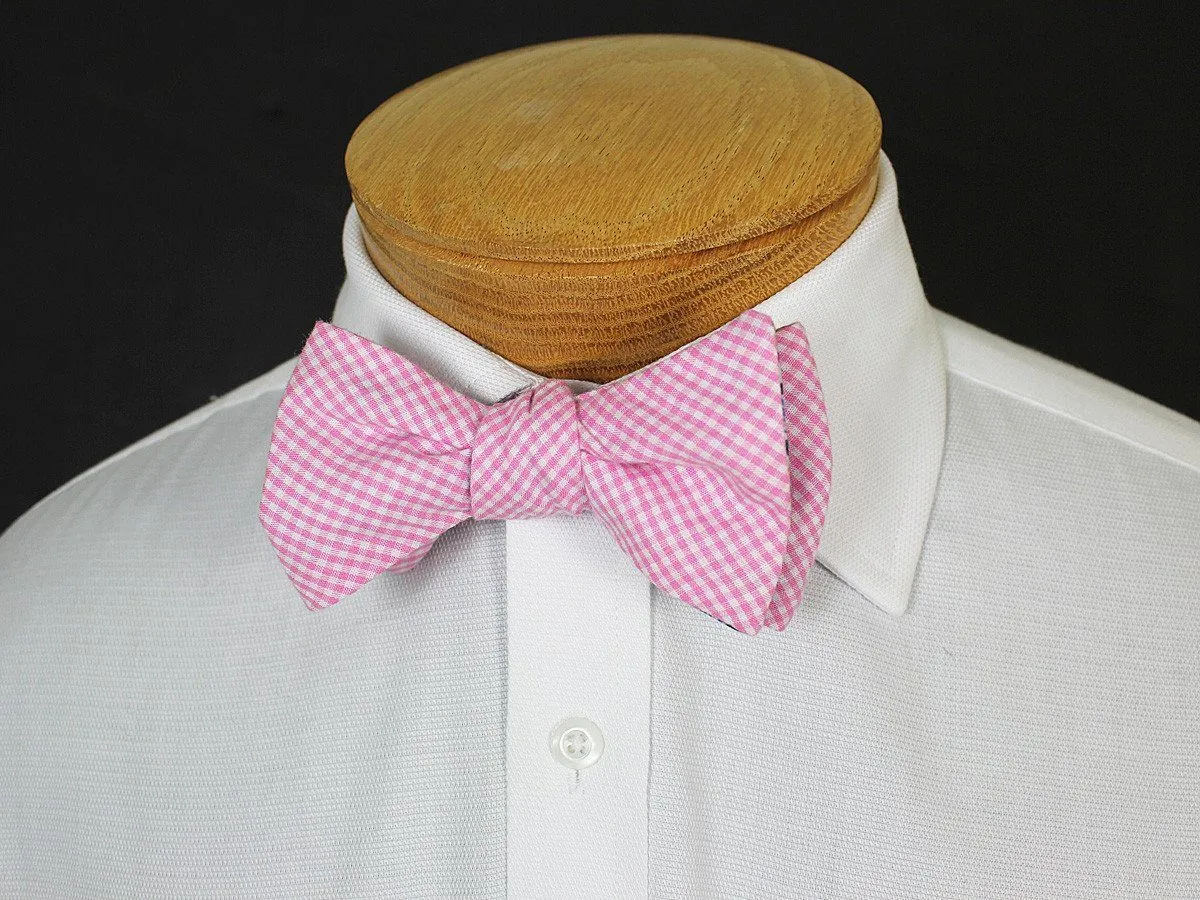 Boy's Reversible Bow Tie 19250 Navy/Pink/Yellow Paisley/Gingham