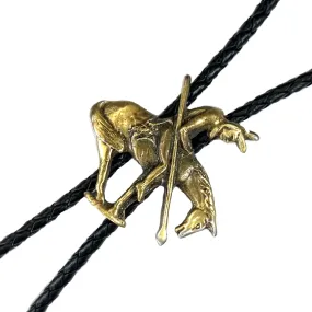 Brass End of Trail Western Bolo Tie