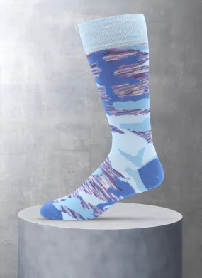 Camo Sock in Light Blue